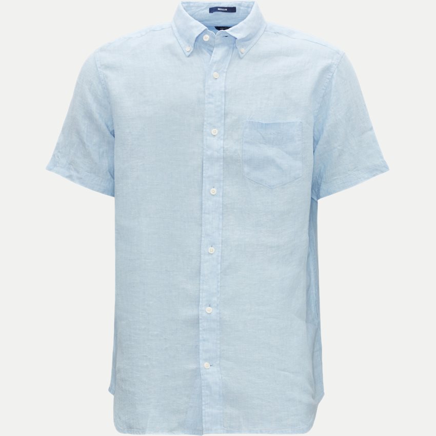 Gant Shirts REG LINEN SS SHIRT 3230083 CAPRI BLUE